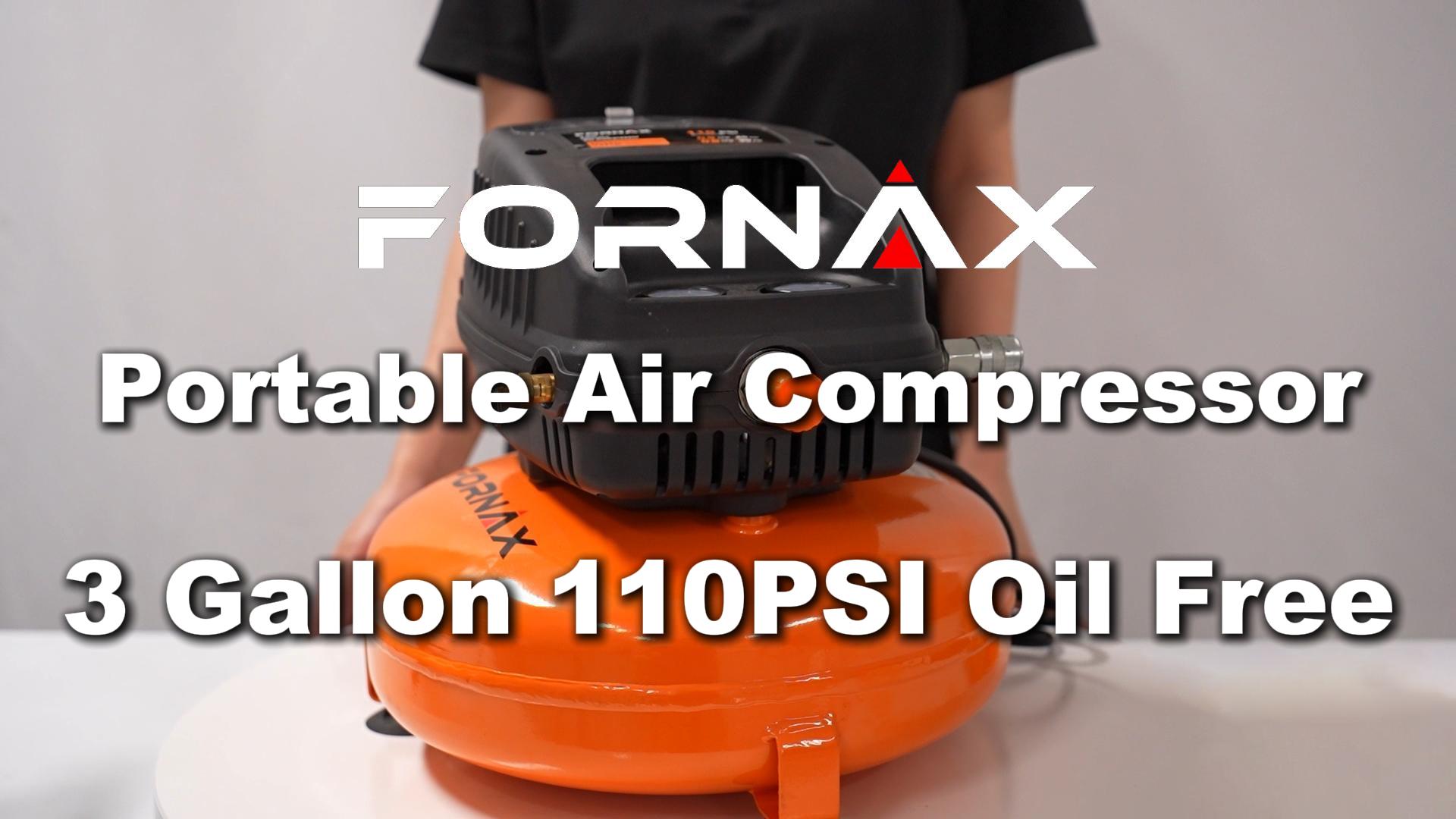 FORNAX Pancake Air Compressor, 3 Gallon, 100 PSI Portable Air